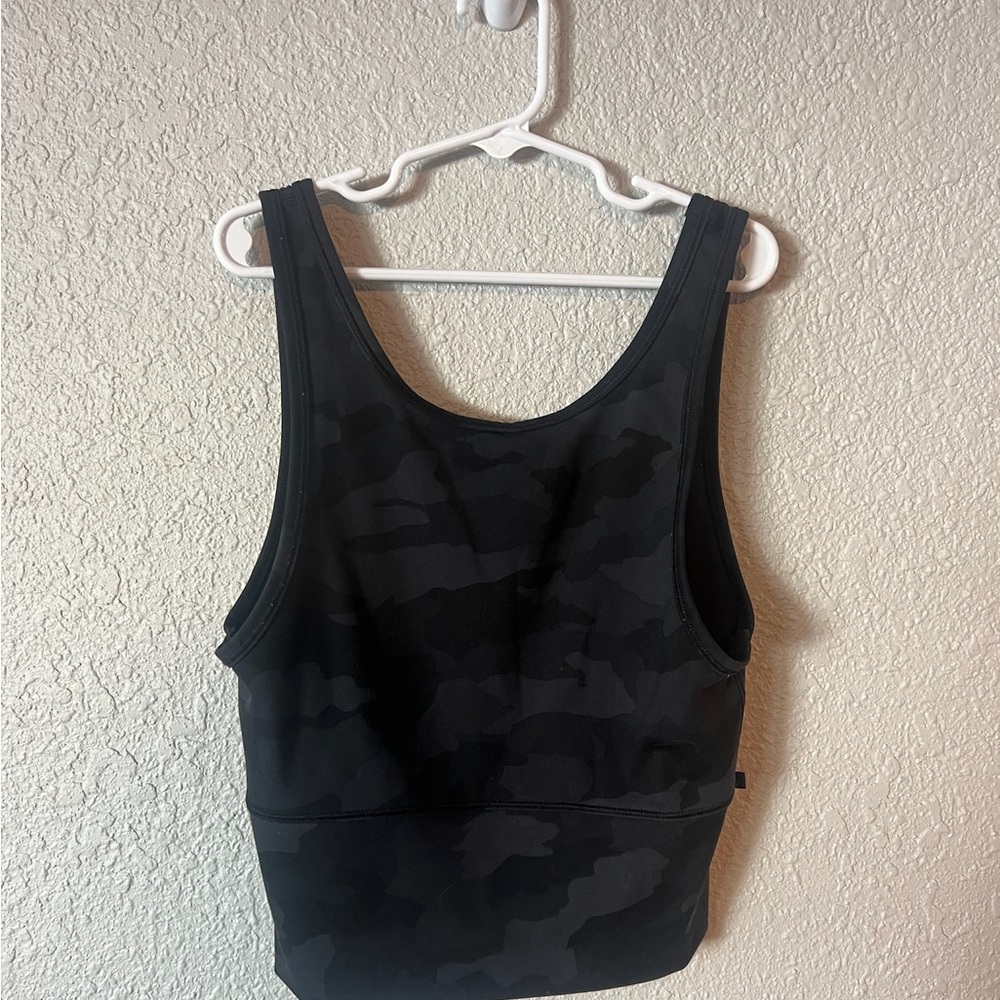 Lululemon Power Pivot Black Camo Tank Top